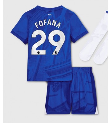 Chelsea Wesley Fofana #29 Hjemmebanetrøje Børn 2025-26 Kortærmet (+ Korte bukser)
